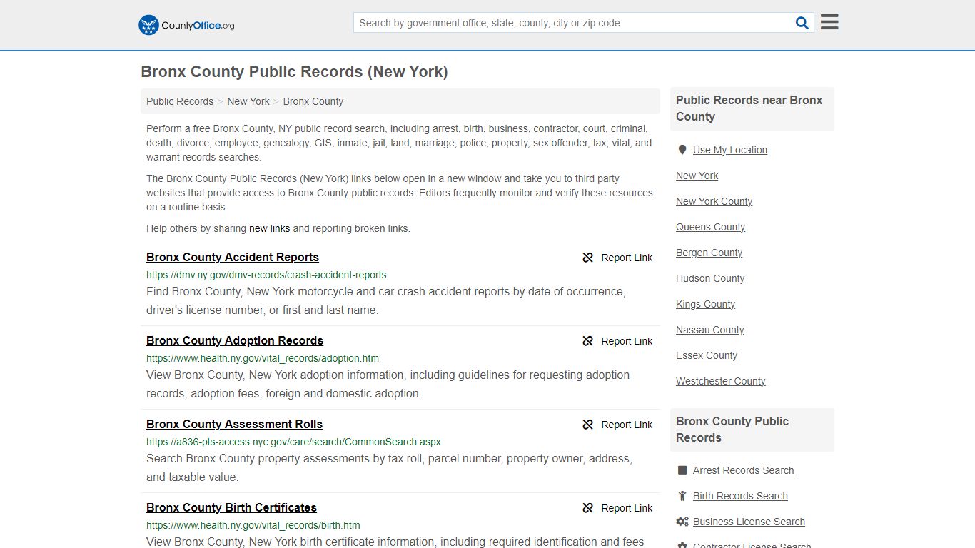 Public Records - Bronx County, NY (Business, Criminal, GIS, Property ...